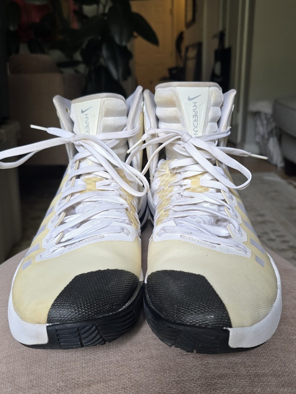 Nike Zoom Hyperdunk 2016 Men's 11.5 White Black Basketball Shoes - Picture 3 of 6